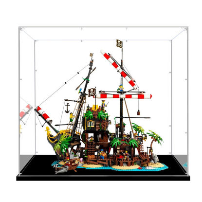 Picture of Acrylic Display Case for LEGO 21322 Ideas Pirates of Barracuda Bay Figure Storage Box Dust Proof Glue Free