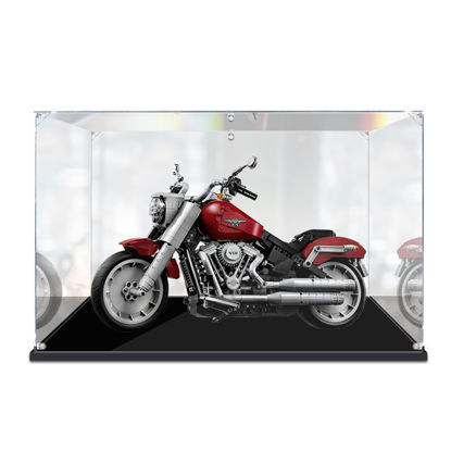Picture of Acrylic Display Case for LEGO 10269 Creator Expert Harley-Davidson Fat Boy Figure Storage Box Dust Proof Glue Free
