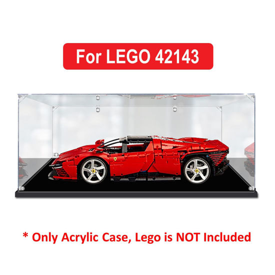 Picture of Acrylic Display Case for LEGO 42143 Technic Ferrari Daytona SP3 Figure Storage Box Dust Proof Glue Free