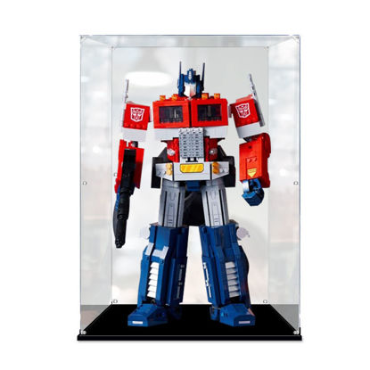 Picture of Acrylic Display Case for LEGO 10302 Icons Transformers Optimus Prime Figure Storage Box Dust Proof Glue Free