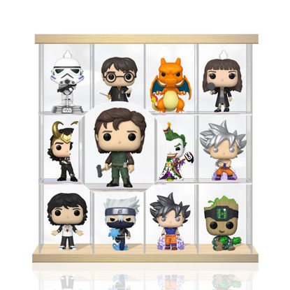 Picture of Acrylic Display Case for Funko Pop! Vinyl Stranger Things 4 Steve in Hunter Outfit 3.75 Inch Compatible 12 Slots Wall Mount Dust Proof Glue Free