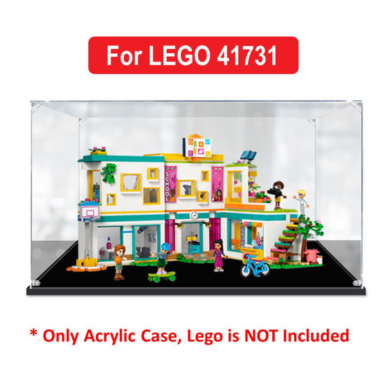 Picture of Acrylic Display Case for LEGO 41731 Friends Heartlake International School Figure Storage Box Dust Proof Glue Free