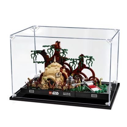 Picture of Acrylic Display Case for LEGO 75330 Star Wars Dagobah Jedi Training Diorama Figure Storage Box Dust Proof Glue Free