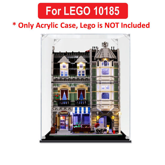 Picture of Acrylic Display Case for LEGO 10185 Creator Expert Green Grocer Figure Storage Box Dust Proof Glue Free