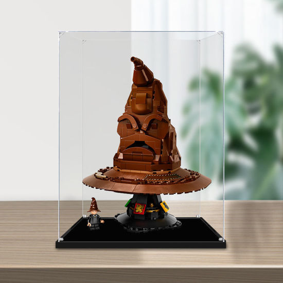 Picture of Acrylic Display Case for LEGO 76429 Harry Potter Talking Sorting Hat Figure Storage Box Dust Proof Glue Free