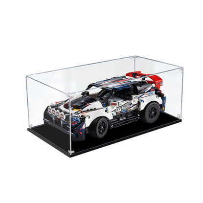 Picture of Acrylic Display Case for LEGO 42109 Technic App Controlled Top Gear Rally Car Figure Storage Box Dust Proof Glue Free