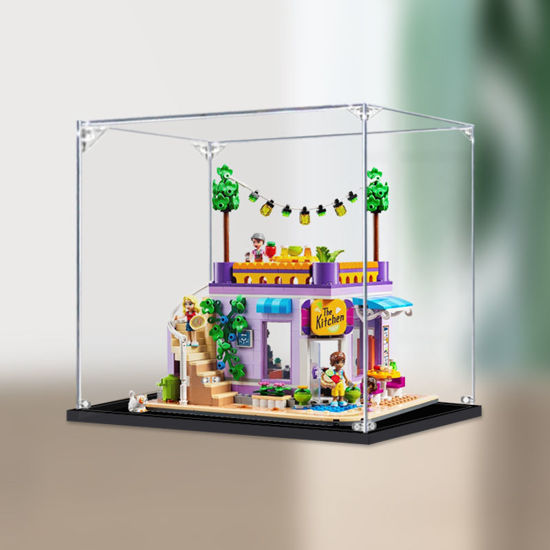 Picture of Acrylic Display Case for LEGO 41747 Friends Heartlake City Community Kitchen Figure Storage Box Dust Proof Glue Free