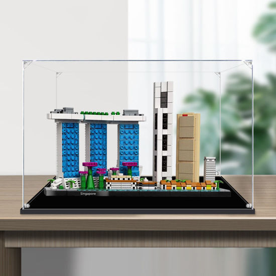 Picture of Acrylic Display Case for LEGO 21057 Architecture Singapore Figure Storage Box Dust Proof Glue Free