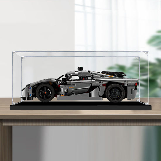 Picture of Acrylic Display Case for LEGO 42173 Technic Koenigsegg Jesko Absolut Grey Hypercar Figure Storage Box Dust Proof Glue Free