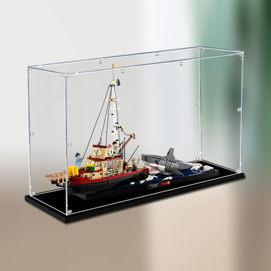 Picture of Acrylic Display Case for LEGO 21350 Ideas Jaws Figure Storage Box Dust Proof Glue Free