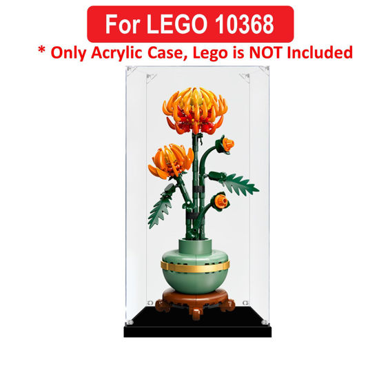 Picture of Acrylic Display Case for LEGO 10368 Icons Chrysanthemum Figure Storage Box Dust Proof Glue Free