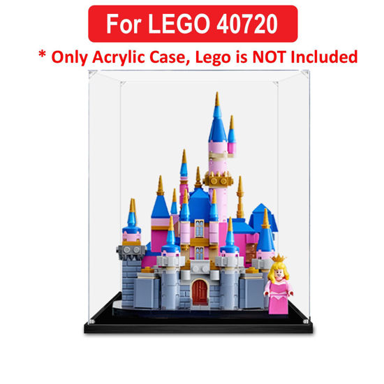 Picture of Acrylic Display Case for LEGO 40720 Mini Disney Sleeping Beauty Castle Figure Storage Box Dust Proof Glue Free