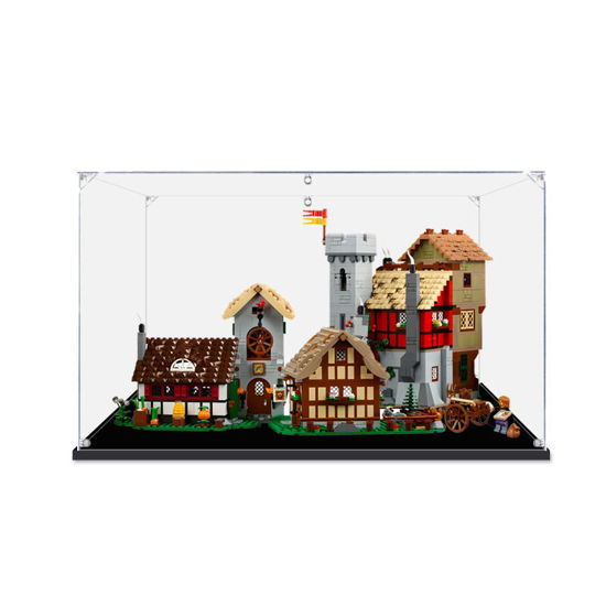 Picture of Acrylic Display Case for LEGO 10332 Icons Medieval Town Square Figure Storage Box Dust Proof Glue Free