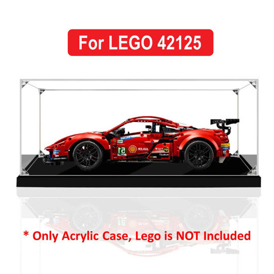 Picture of Acrylic Display Case for LEGO Technic 42125 Ferrari 488 GTE AF Corse #51 Figure Storage Box Dust Proof Glue Free