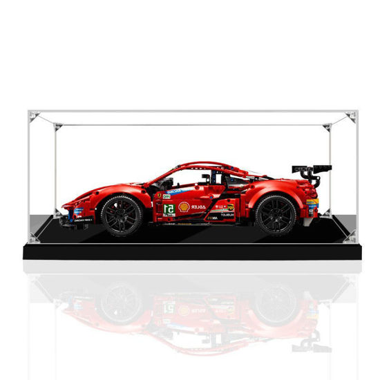 Picture of Acrylic Display Case for LEGO Technic 42125 Ferrari 488 GTE AF Corse #51 Figure Storage Box Dust Proof Glue Free