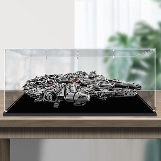 Picture of Acrylic Display Case for LEGO 75192 Star Wars Millennium Falcon Figure Storage Box Dust Proof Glue Free Horizontal Style