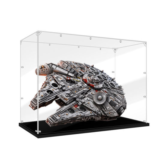 Picture of Acrylic Display Case for LEGO 75192 Star Wars Millennium Falcon Figure Storage Box Dust Proof Glue Free Vertical Style