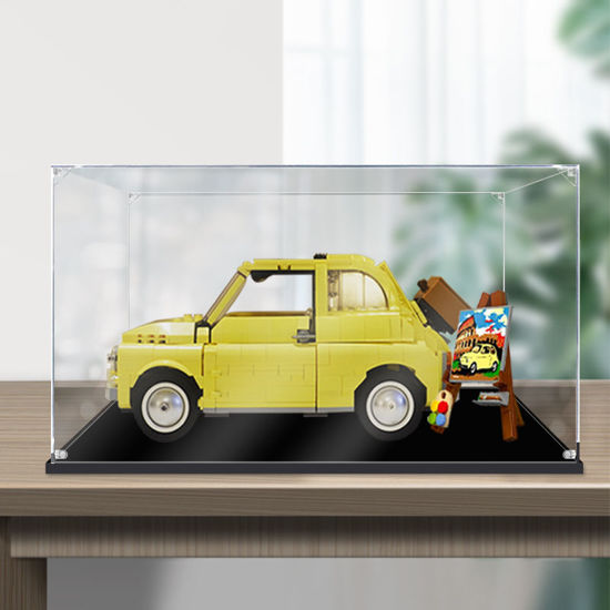 Picture of Acrylic Display Case for LEGO 10271 Creator Expert Fiat 500 Figure Storage Box Dust Proof Glue Free