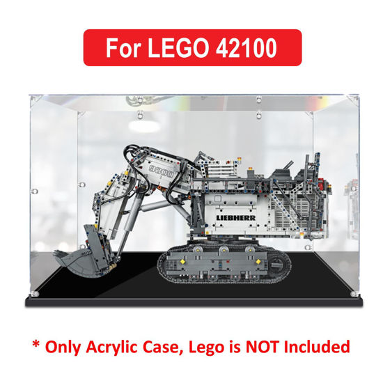 Picture of Acrylic Display Case for LEGO 42100 Technic Liebherr R 9800 Excavator Figure Storage Box Dust Proof Glue Free