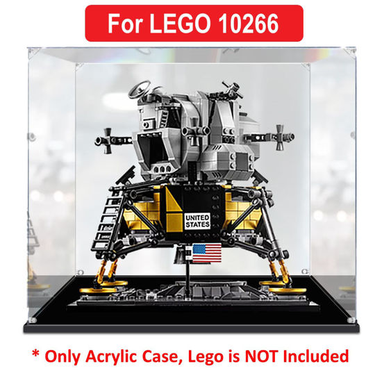 Picture of Acrylic Display Case for LEGO 10266 CREATOR NASA Apollo 11 Lunar Lander Figure Storage Box Dust Proof Glue Free
