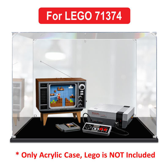 Picture of Acrylic Display Case for LEGO 71374 Nintendo Entertainment System Figure Storage Box Dust Proof Glue Free