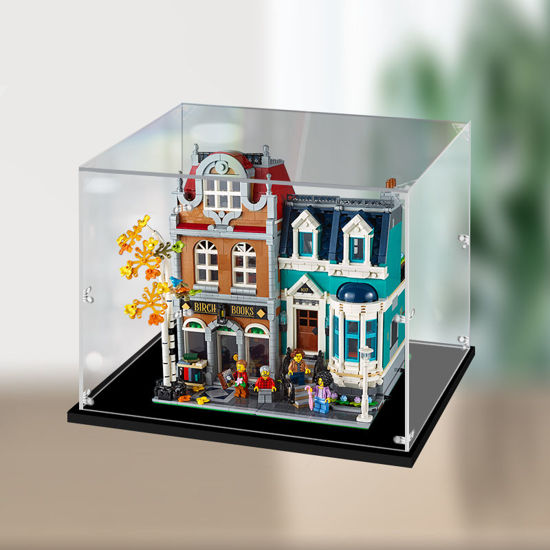 Picture of Acrylic Display Case for LEGO 10270 Creator Expert Bookshop Figure Storage Box Dust Proof Glue Free