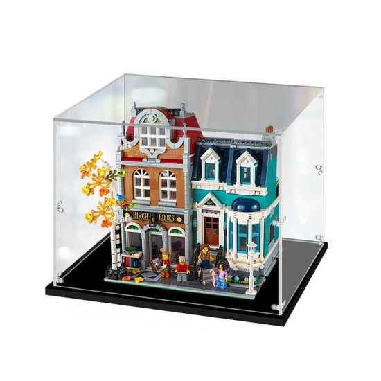 Picture of Acrylic Display Case for LEGO 10270 Creator Expert Bookshop Figure Storage Box Dust Proof Glue Free