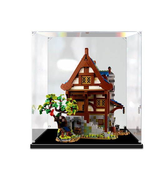 Picture of Acrylic Display Case for LEGO 21325 LEGO IDEAS Medieval Blacksmith Figure Storage Box Dust Proof Glue Free