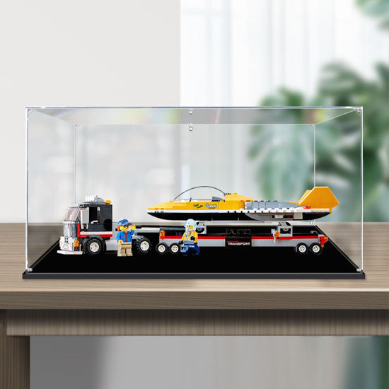 Picture of Acrylic Display Case for LEGO 60289 Airshow Jet Transporter Figure Storage Box Dust Proof Glue Free