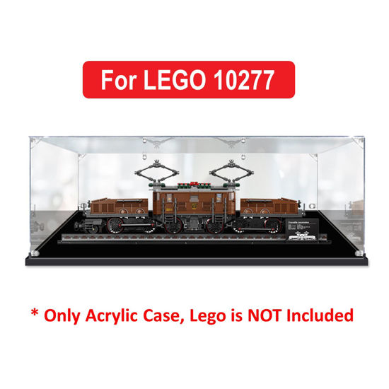 Picture of Acrylic Display Case for LEGO 10277 Creator Expert Crocodile Locomotive Figure Storage Box Dust Proof Glue Free