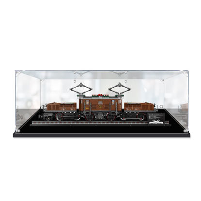 Picture of Acrylic Display Case for LEGO 10277 Creator Expert Crocodile Locomotive Figure Storage Box Dust Proof Glue Free