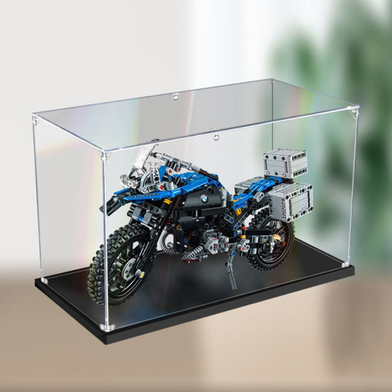 Picture of Acrylic Display Case for LEGO 42063 Technic BMW R 1200 GS Adventure Figure Storage Box Dust Proof Glue Free
