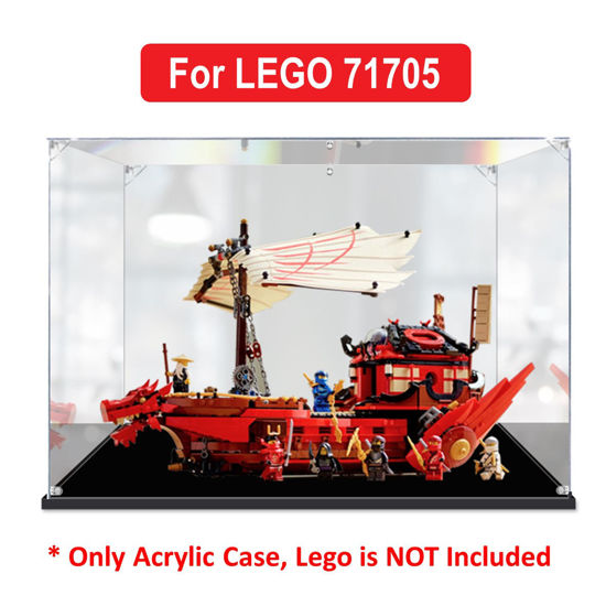 Picture of Acrylic Display Case for LEGO 71705 NINJAGO Destiny's Bounty Figure Storage Box Dust Proof Glue Free