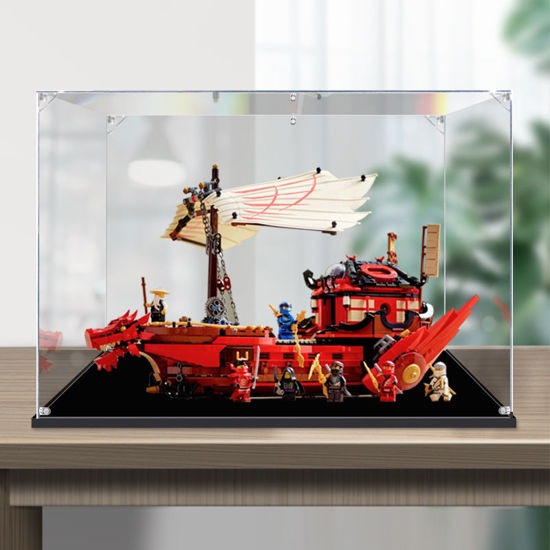 Picture of Acrylic Display Case for LEGO 71705 NINJAGO Destiny's Bounty Figure Storage Box Dust Proof Glue Free