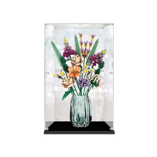 Picture of Acrylic Display Case for LEGO 10280 Creator Botanical Collection Flower Bouquet Figure Storage Box Dust Proof Glue Free