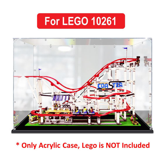 Picture of Acrylic Display Case for LEGO 10261 Creator Expert Roller Coaster Figure Storage Box Dust Proof Glue Free
