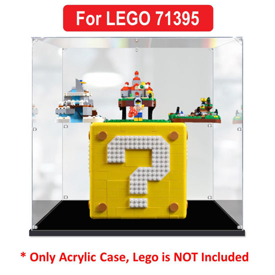 Picture of Acrylic Display Case for LEGO 71395 Super Mario 64 Question Mark Block Figure Storage Box Dust Proof Glue Free