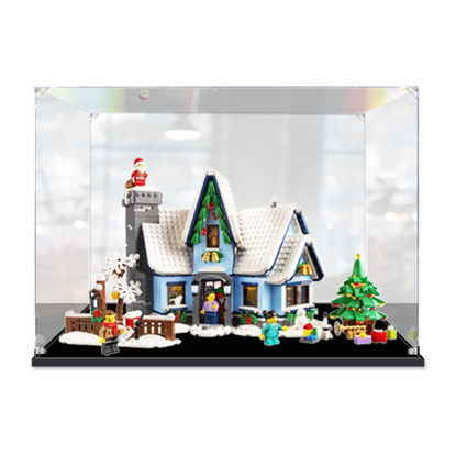 Picture of Acrylic Display Case for LEGO 10293 Santa’s Visit Christmas Winter Village Figure Storage Box Dust Proof Glue Free