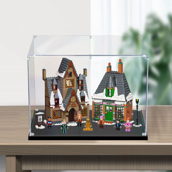 Picture of Acrylic Display Case for LEGO 76388 Harry Potter Hogsmeade Village Visit Figure Storage Box Dust Proof Glue Free