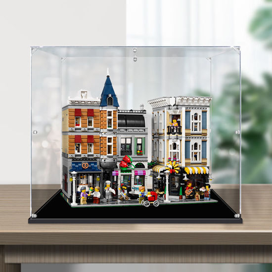Picture of Acrylic Display Case for LEGO 10255 Creator Expert Assembly Square Figure Storage Box Dust Proof Glue Free