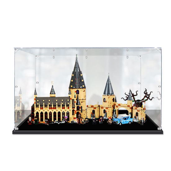 Picture of Acrylic Display Case for LEGO Harry Potter Hogwarts 75953 Whomping Willow+75954 Great Hall Figure Storage Box Dust Proof Glue Free