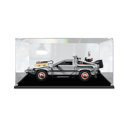 Picture of Acrylic Display Case for LEGO 10300 Creator Expert Back to the Future Time Machine Figure Storage Box Dust Proof Glue Free