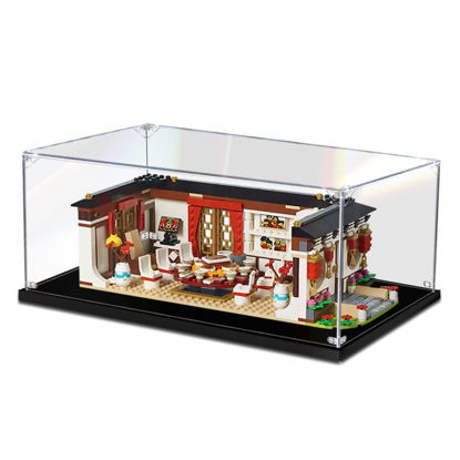 Picture of Acrylic Display Case for LEGO 80101 Chinese New Year's Eve Dinner Figure Storage Box Dust Proof Glue Free