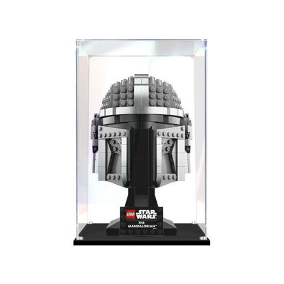 Picture of Acrylic Display Case for LEGO 75328 Star Wars The Mandalorian Helmet Figure Storage Box Dust Proof Glue Free