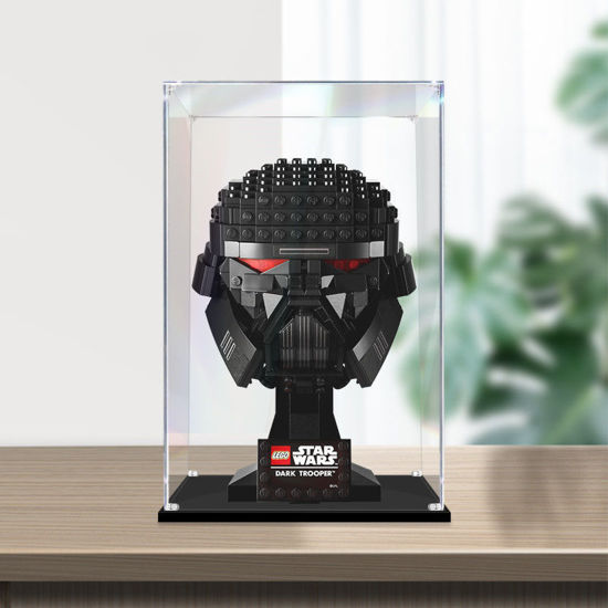 Picture of Acrylic Display Case for LEGO 75343 Star Wars Dark Trooper Helmet Figure Storage Box Dust Proof Glue Free
