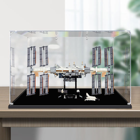 Picture of Acrylic Display Case for LEGO 21321 Ideas International Space Station Figure Storage Box Dust Proof Glue Free