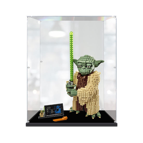 Picture of Acrylic Display Case for LEGO 75255 Star Wars Yoda Figure Storage Box Dust Proof Glue Free