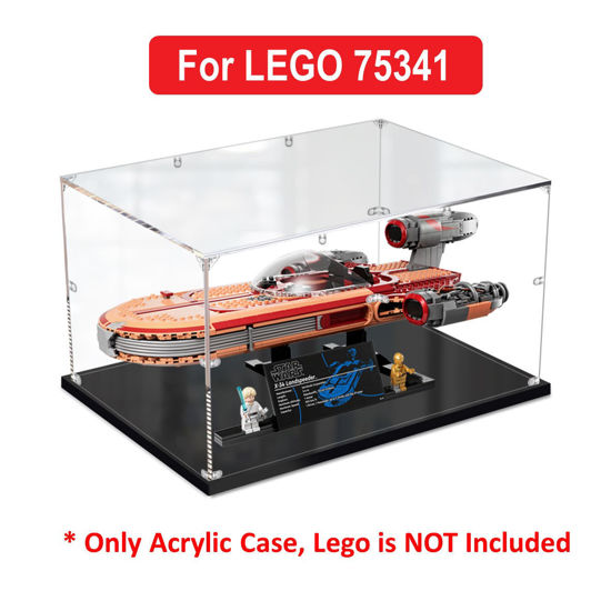 Picture of Acrylic Display Case for LEGO 75341 Star Wars UCS Luke Skywalker's Landspeeder Figure Storage Box Dust Proof Glue Free