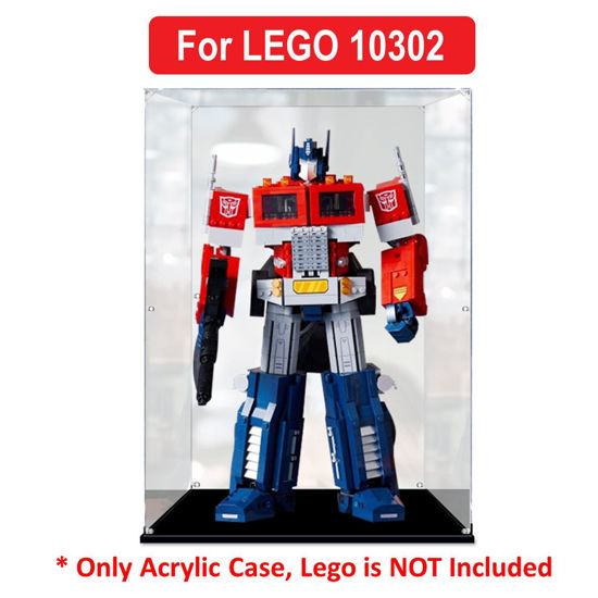 Picture of Acrylic Display Case for LEGO 10302 Icons Transformers Optimus Prime Figure Storage Box Dust Proof Glue Free