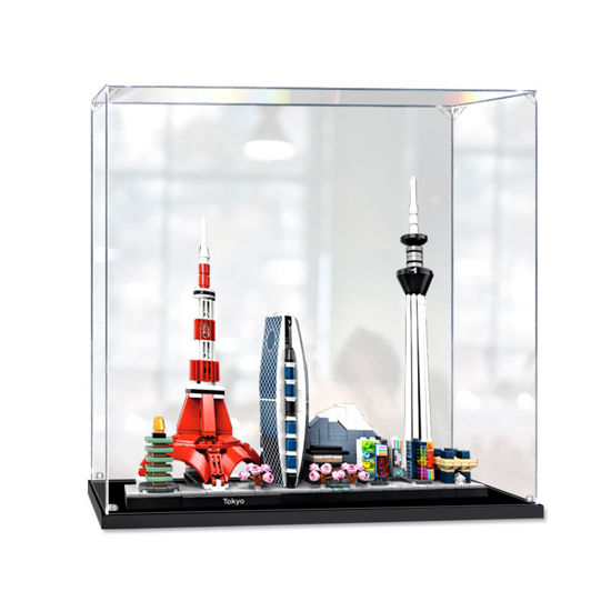 Picture of Acrylic Display Case for LEGO 21051 Architecture Tokyo Figure Storage Box Dust Proof Glue Free